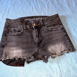 American Eagle shorts! Size0! Black! Very stretchy! 13” waist! 8” rise! EUC